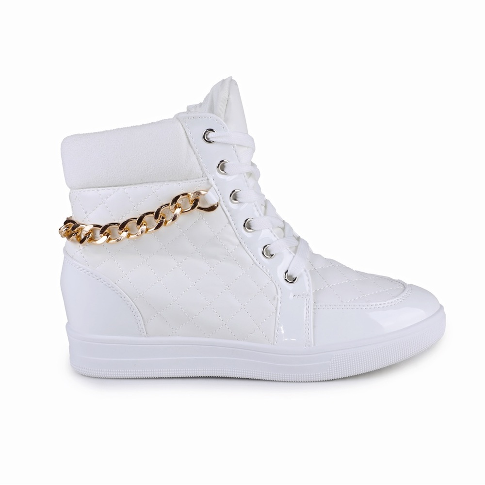White chain sneaker wedge - Picture 3 of 3